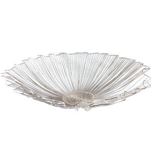 Crate & Barrel Brutalist Welded Wire Wall Sculpture or Centerpiece Bowl 21" x 5"